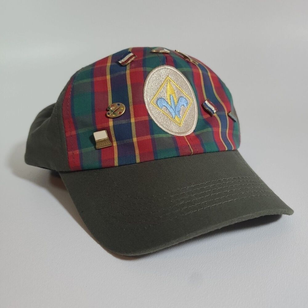 Webelos Scout Hat with 7 Activity Pins Youth M/L Uniform Cap BSA Boy Scouts